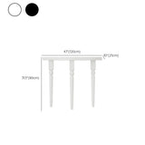 White Half-circle Three-Leg Pine Wood Console Table Image - 11
