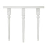 White Half-circle Three-Leg Pine Wood Console Table Image - 2