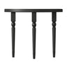 White Half-circle Three-Leg Pine Wood Console Table Image - 4