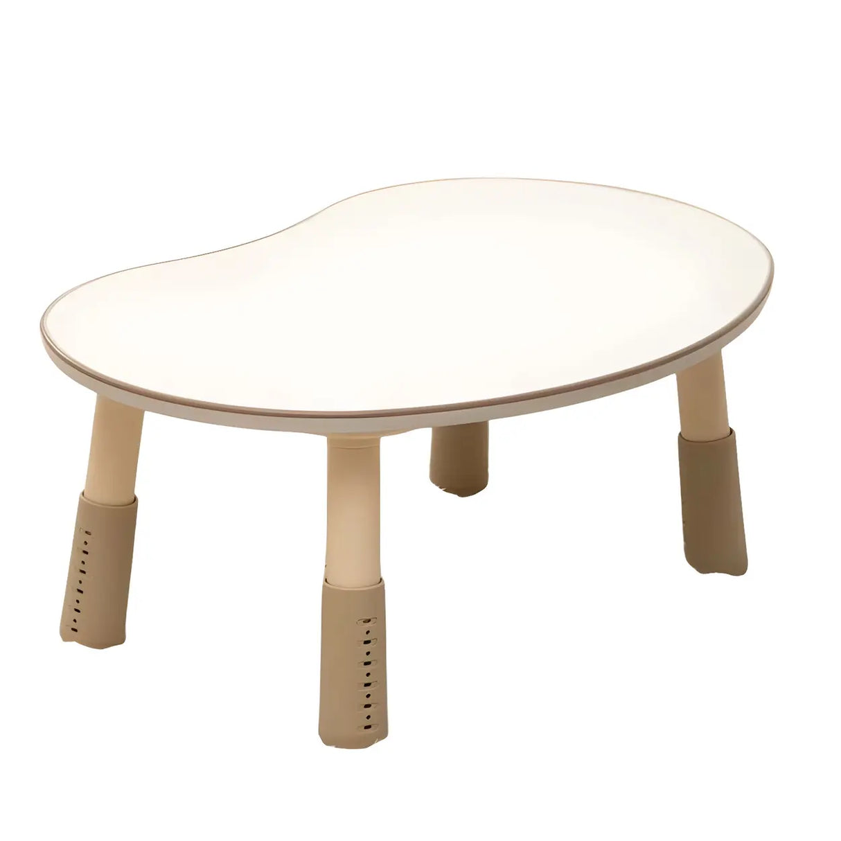 White Kidney-Shaped Toddler Learning Table Chair Set Image - 10