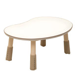 White Kidney-Shaped Toddler Learning Table Chair Set Image - 10