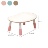 White Kidney-Shaped Toddler Learning Table Chair Set #size