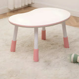 White Kidney-Shaped Toddler Learning Table Chair Set Image - 2