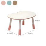 White Kidney-Shaped Toddler Learning Table Chair Set Image - 33