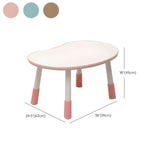 White Kidney-Shaped Toddler Learning Table Chair Set Image - 34