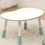White Kidney-Shaped Toddler Learning Table Chair Set Image - 5