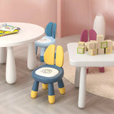 White Kidney-Shaped Toddler Learning Table Chair Set Image - 8