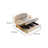 White King Curved Headboard Wood Elegant Panel Bed Image - 16