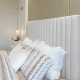 White King Rectangular Fabric Upholstered Panel Bed Image - 10