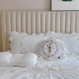 White King Rectangular Fabric Upholstered Panel Bed Image - 8