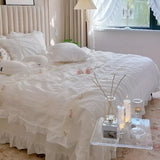 White King Rectangular Fabric Upholstered Panel Bed Image - 9