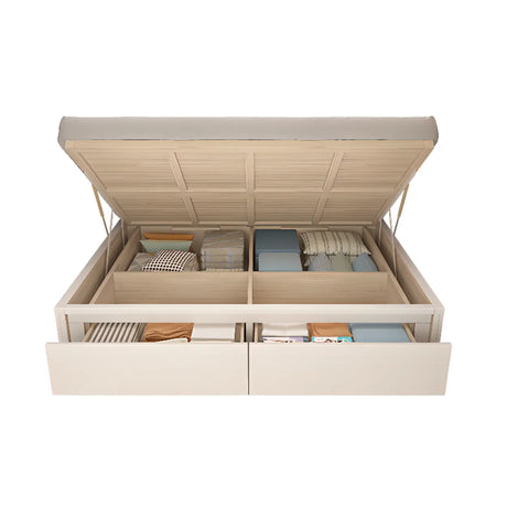 White King Rectangular Wood Storage Included Bed Frame Image - 2