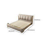 White King Upholstered Leather Modern Wingback Bed #size