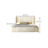 White King Upholstered Leather Wingback Luxury Bed #size