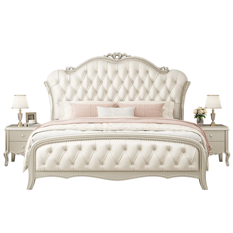 White King Victorian Upholstered Storage Panel Bed Image - 2