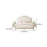 White King Victorian Upholstered Storage Panel Bed #size