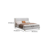 White King Wood Upholstered Storage Bed with Mattress #size
