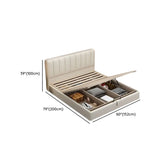 White King Wood Upholstered Storage Bed with Mattress Image - 22