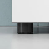 White L-Shaped Long Deep Wooden Executive Desk Image - 4
