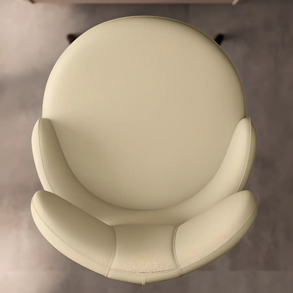 White Leather Upholstered Full Back Counter Height Bar Stool Image - 6