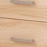 White Lockable Storage Wood Vertical Casters Filing Cabinet Image - 11