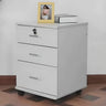 White Lockable Storage Wood Vertical Casters Filing Cabinet Image - 29