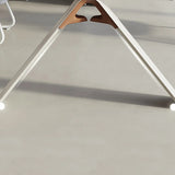 White Long Wooden Multi-person Conference Desk Image - 8