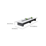 White Long Wooden Multi-personal Conference Desk Image - 13