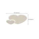 White Loving Heart LED Flush Mount Ceiling Lamp 2-Light #size