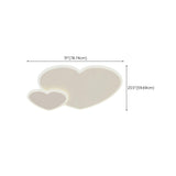 White Loving Heart LED Flush Mount Ceiling Lamp 2-Light Image - 12