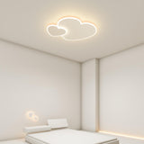 White Loving Heart LED Flush Mount Ceiling Lamp 2-Light Image - 5