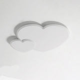 White Loving Heart LED Flush Mount Ceiling Lamp 2-Light Image - 7