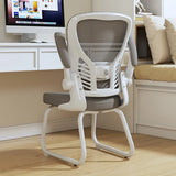 White Lumbar Support Steel Frame Ergonomic Mesh Office Chair Image - 24