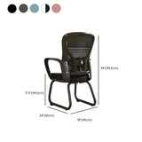 White Lumbar Support Steel Frame Ergonomic Mesh Office Chair Image - 29