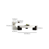 White Marble Round Coffee Table with Wood Three Legs Image - 13