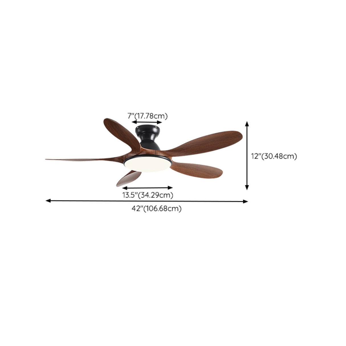 White Metal ABS Blade Living Room Ceiling Fan Light Image - 17