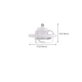 White Minimalist Contemporary Round Ceiling Fan Light Image - 13