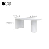 White Minimalist Oval Counter Height Bar Table #size