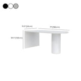 White Minimalist Oval Counter Height Bar Table Image - 24