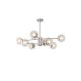 White Modern Chandeliers Tiered Branch Glass Globe Bedroom Image - 11