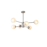 White Modern Chandeliers Tiered Branch Glass Globe Bedroom Image - 18