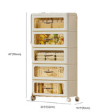 White Movable Kids Nightstand with Drawers and Casters Image - 37