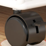 White Movable Metal Frame Utility Cart with Shelves Image - 12