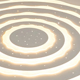White Multi-Layer Circle LED Flush Mount Ceiling Light Image - 11