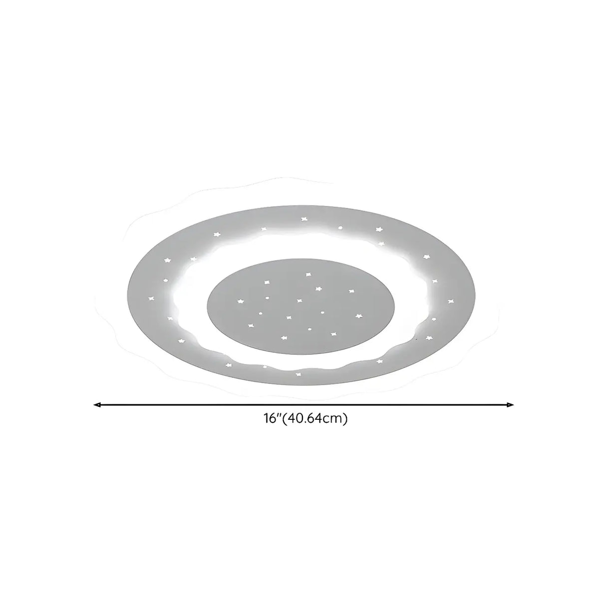 White Multi-Layer Circle LED Flush Mount Ceiling Light 