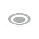 White Multi-Layer Circle LED Flush Mount Ceiling Light #size
