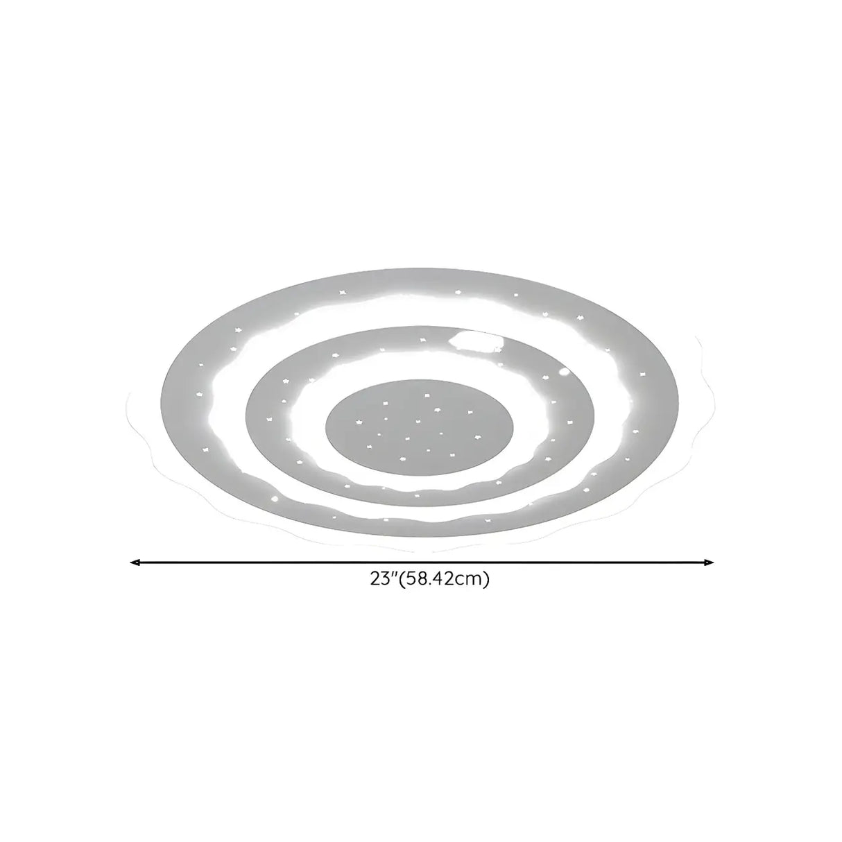 White Multi-Layer Circle LED Flush Mount Ceiling Light Image - 19