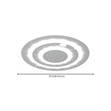 White Multi-Layer Circle LED Flush Mount Ceiling Light Image - 19
