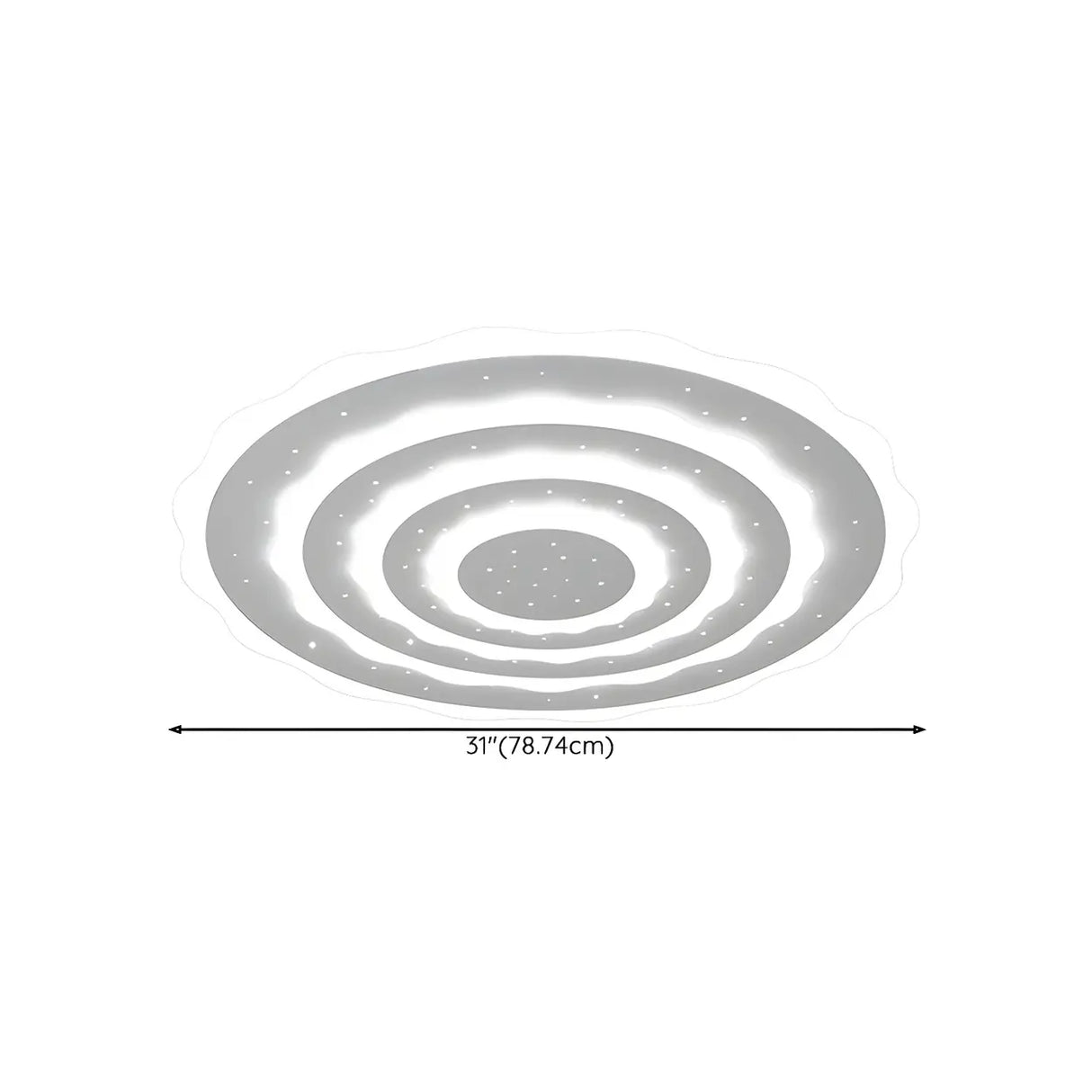 White Multi-Layer Circle LED Flush Mount Ceiling Light Image - 20