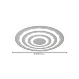 White Multi-Layer Circle LED Flush Mount Ceiling Light Image - 20